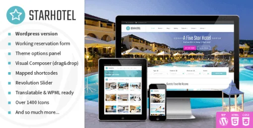 Starhotel – Responsive Hotel WordPress Theme