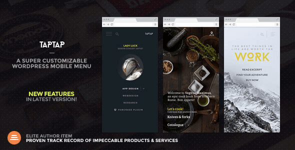 Taptap – A Super Customizable WordPress Mobile Menu Taptap – A Super Customizable WordPress Mobile Menu