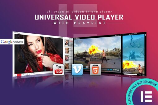 Universal Video Player – YouTube/Vimeo/Self-Hosted – Elementor Widget
