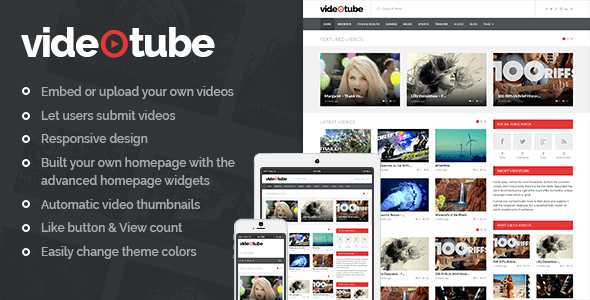 Videotube – A Responsive Video WordPress Theme Videotube – A Responsive Video WordPress Theme