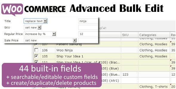 Woocommerce Advanced Bulk Edit Woocommerce Advanced Bulk Edit