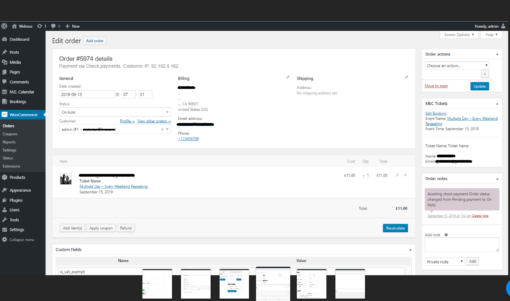 WooCommerce Integration for MEC