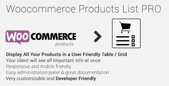 Woocommerce Products List Pro Woocommerce Products List Pro
