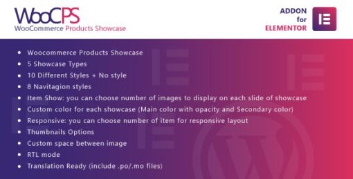 WooCommerce Products Showcase for Elementor