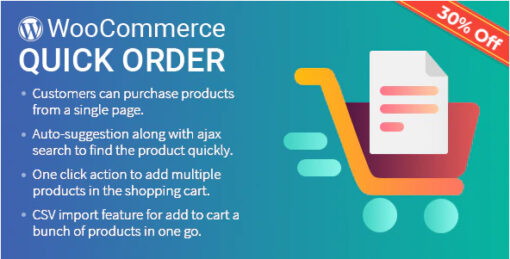 WooCommerce Quick Order