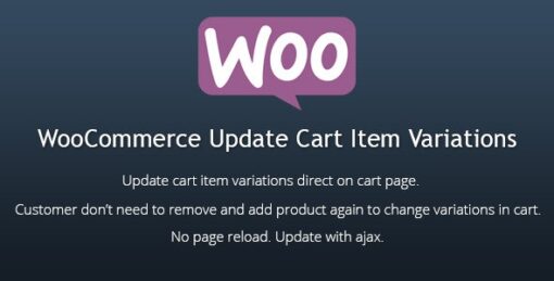 WooCommerce Update Cart Item Variations