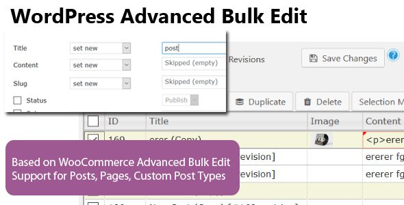 WordPress Advanced Bulk Edit WordPress Advanced Bulk Edit