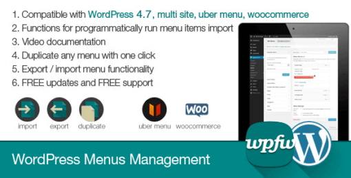 WordPress Menus Management