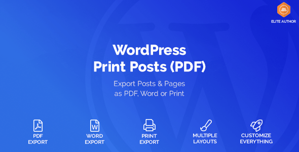 WordPress Print Posts & Pages (PDF) WordPress Print Posts & Pages (PDF)