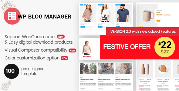 WP Blog Manager – Plugin to Manage / Design WordPress Blog WP Blog Manager – Plugin to Manage / Design WordPress Blog