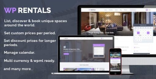 Wp Rentals – Booking Accommodation WordPress Theme