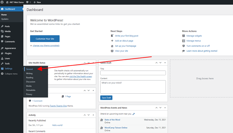 làm quen với WordPress