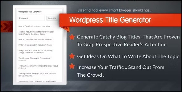 WordPress Title Generator WordPress Title Generator