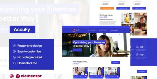 Accufy – Accounting Consultant Service Elementor Template Kit