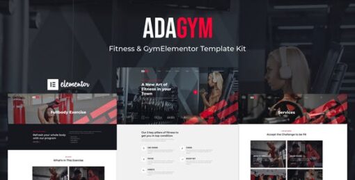 Adagym – Fitness & Gym Elementor Template Kit