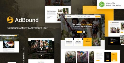 AdBound – Outbound Activity & Adventure Tour Elementor Template Kit