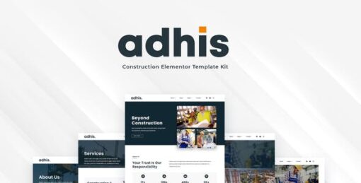 Adhis – Construction Elementor Template Kit