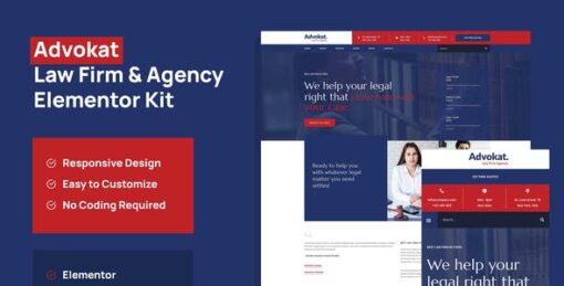 Advokat – Law Firm & Agency Elementor Template Kit