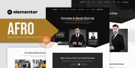 AFRO – Mentorship & Coaching Online Elementor Template Kit