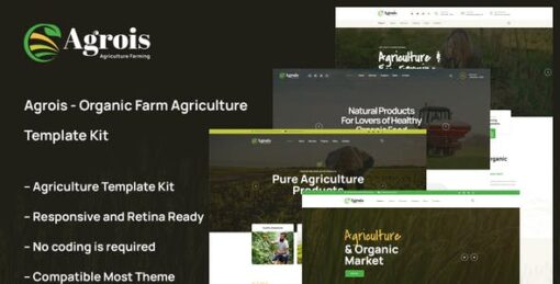 Agrois – Organic Farm Agriculture Template Kit