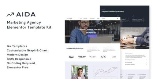 AIDA – Marketing Agency Elementor Template Kit