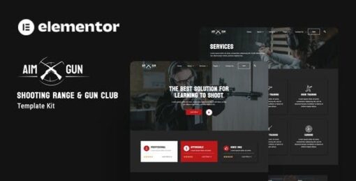 Aimgun – Shooting Range & Gun Club Elementor Template Kit