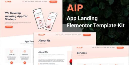 Aip – App Landing Elementor Template Kit