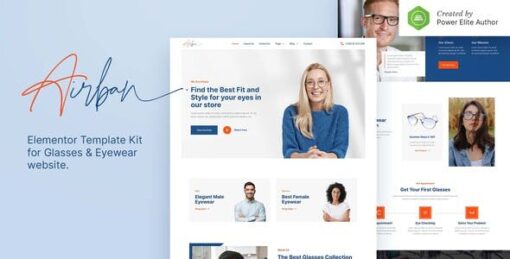 Airban – Glasses & Eyewear Elementor Template Kit