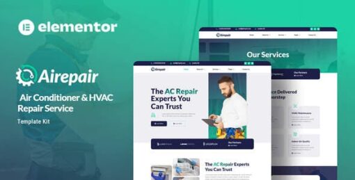 Airepair – Air Conditioner Repair Service Elementor Template Kit