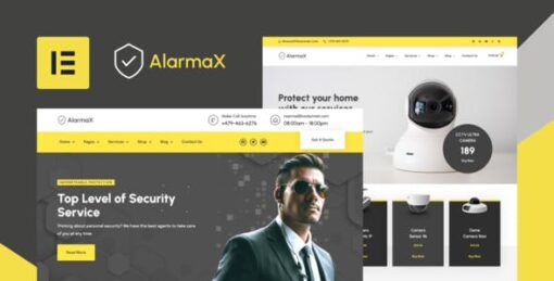 Alarmax – Security Services & Alarm Installation Elementor Template Kit
