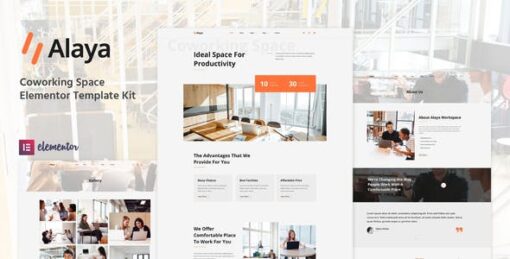Alaya – Coworking Space Elementor Template Kit