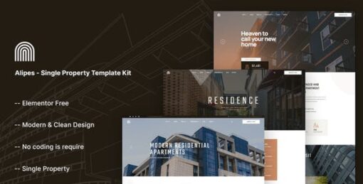 Alipes – Single Property Elementor Template Kit
