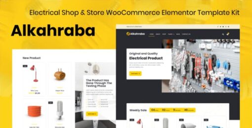 Alkahraba – Electrical Shop & Store WooCommerce Elementor Template Kit