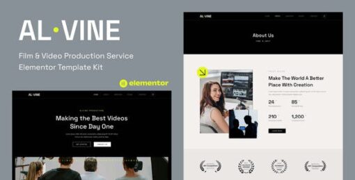 Alvine – Film & Video Production Service Elementor Template Kit