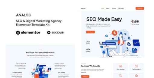 Analog – SEO & Digital Marketing Agency Elementor Template Kit