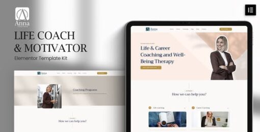 Anna – Life Coach & Motivator Elementor Template Kit