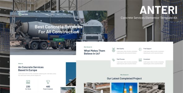 Anteri – Concrete Services Elementor Template Kit Anteri – Concrete Services Elementor Template Kit