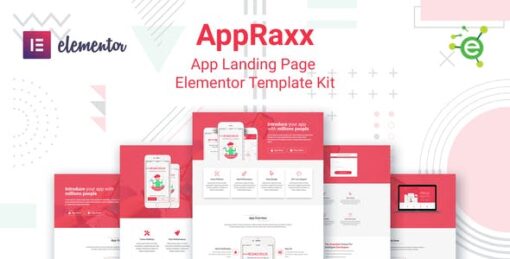 AppRaxx – App Landing Page Elementor Template Kit
