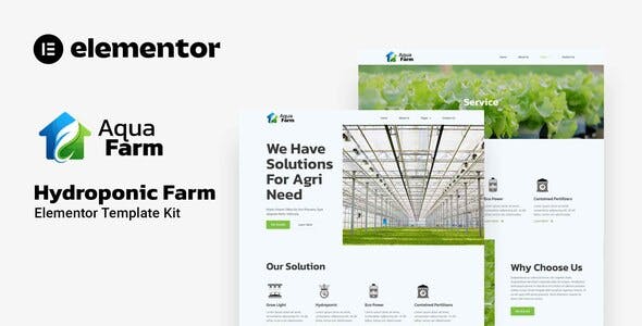 Aquafarm – Hydroponic Farm Elementor Template Kit Aquafarm – Hydroponic Farm Elementor Template Kit