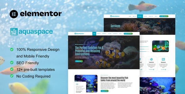 Aquaspace – Fish Aquarium & Aquascape Service Elementor Template Kit Aquaspace – Fish Aquarium & Aquascape Service Elementor Template Kit