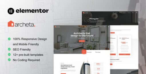 Archeta – Architecture & Construction Service Elementor Template Kit