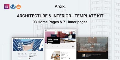 Arcik – Architecture & Interior Elementor Template Kit
