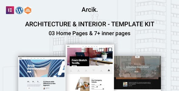 Arcik – Architecture & Interior Elementor Template Kit Arcik – Architecture & Interior Elementor Template Kit