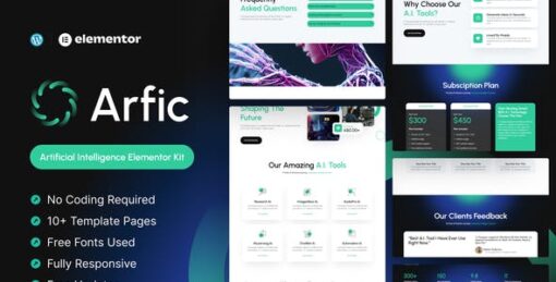 Arfic – Artificial Intelligence Elementor Pro Template Kit
