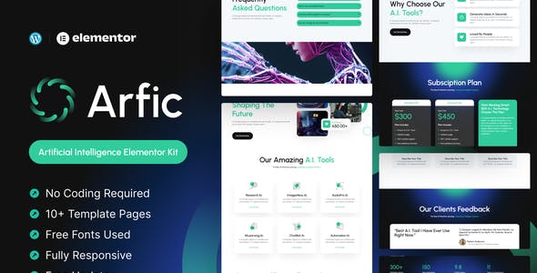 Arfic – Artificial Intelligence Elementor Pro Template Kit Arfic – Artificial Intelligence Elementor Pro Template Kit