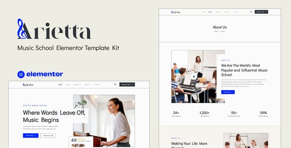 Arietta – Music School Elementor Template Kit Arietta – Music School Elementor Template Kit
