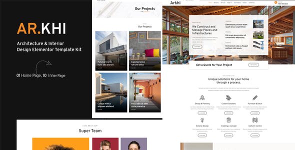 Arkhi Architecture & Interior Design Elementor Template Kit Arkhi Architecture & Interior Design Elementor Template Kit