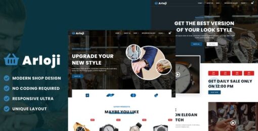 Arloji – Modern Hand Watch Shop eCommerce Elementor Template Kit