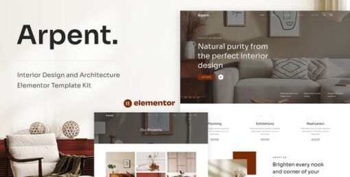 Arpent – Interior Design and Architecture Elementor Template Kit