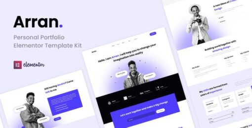 Arran – Personal Portfolio Elementor Template Kit